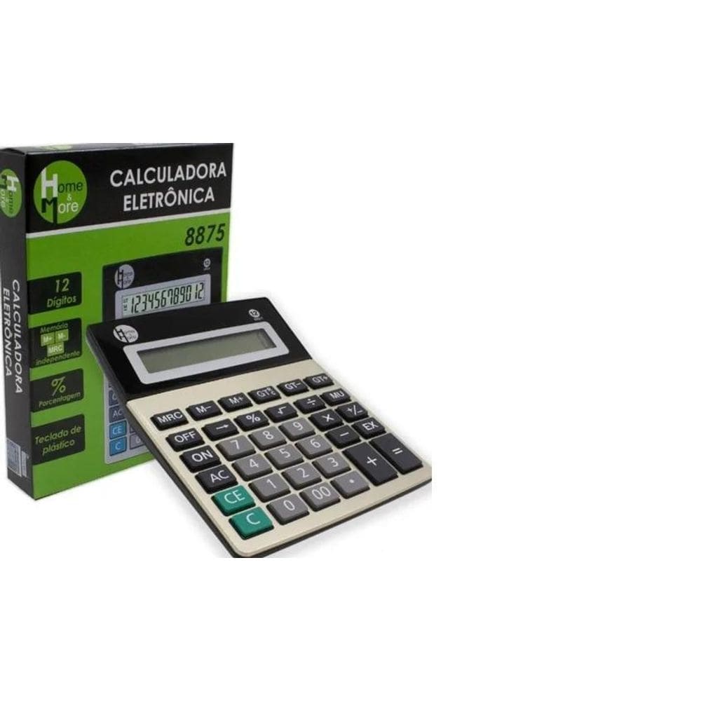 Calculadora Eletrônica 12 Dígitos De Mesa Escritório Hm-152