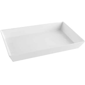6 Travessas de Melamina Branca Restaurante 53x33cm Buffet Saladas Haus Concept