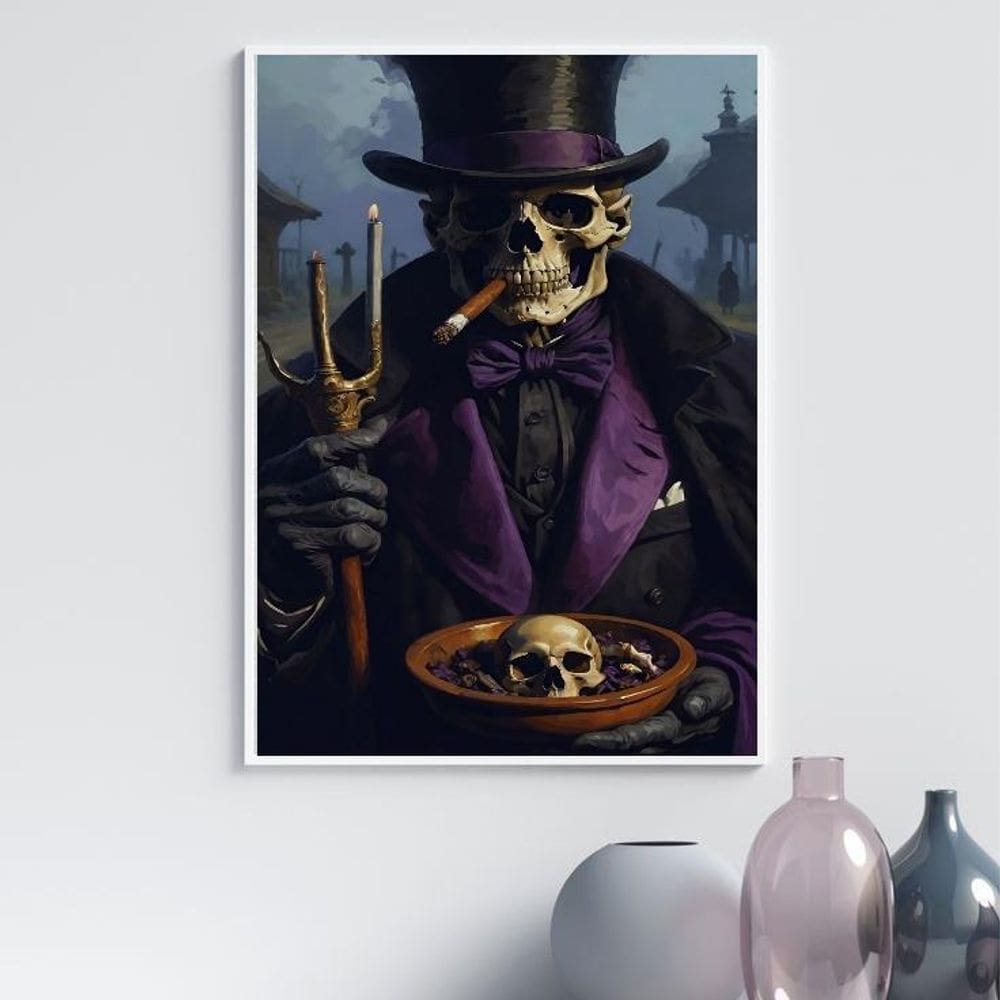 Quadro Exu João Caveira 33X24Cm - Com Vidro