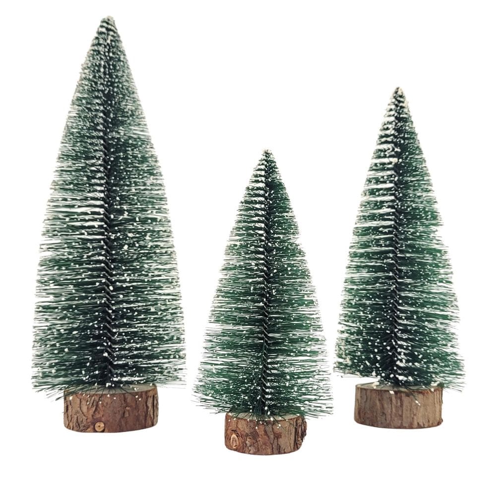 Kit 3 Mini Árvore De Natal Pinheiro Mesa Decor
