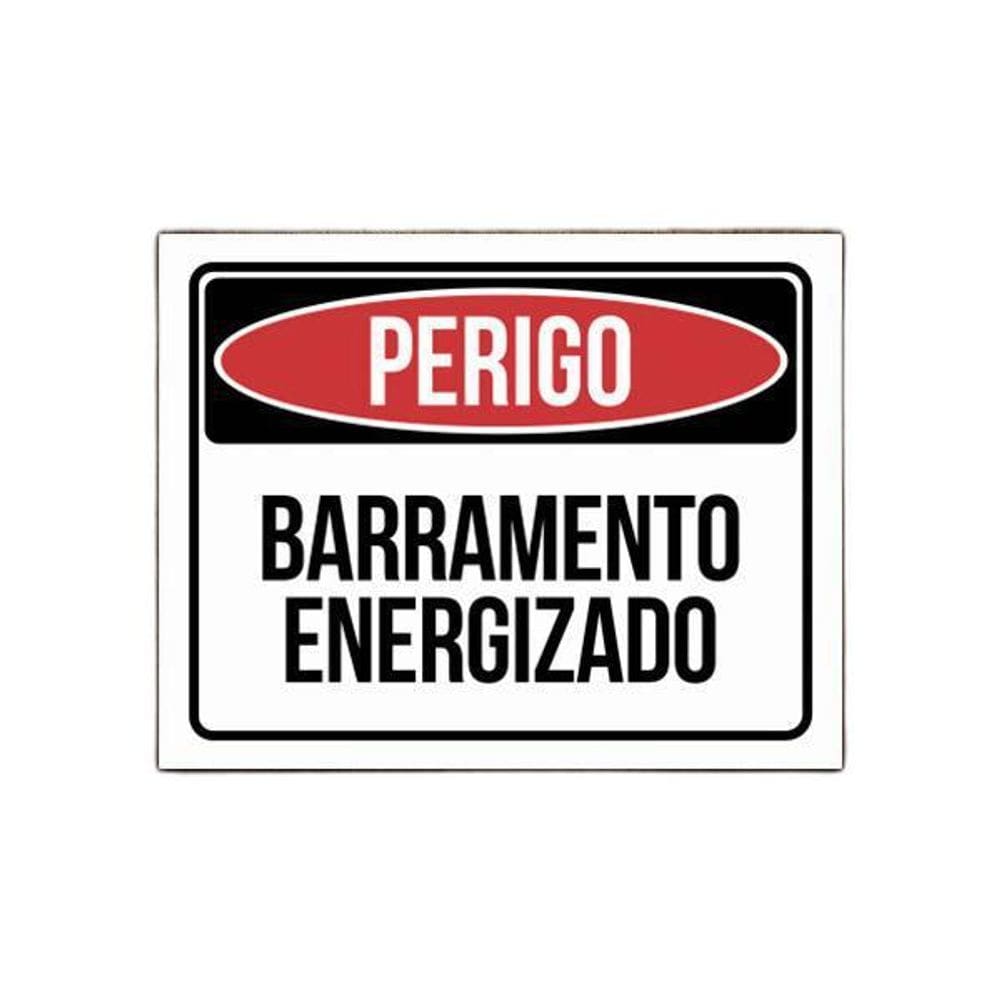 Placa Perigo Barramento Energizado