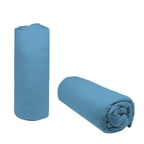 Capa Colchão Doce Vida Azul Plácido - Solteiro - 70% Algodão