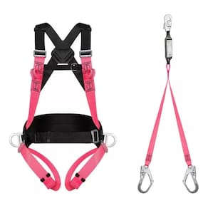 Cinto Paraquedista Dg5100 + Talabarte Y Abs Dg8009 Rosa