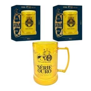 Kit 2 Canecas Copo Gel 300Ml + Cordão 65Cm Isolante Térmico