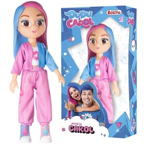 Boneca Carol E Dudu Youtuber Infantil Articulada Vinil 26Cm