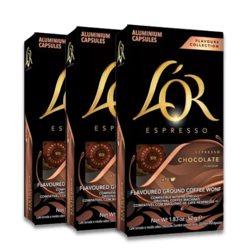 Café Cápsulas Lor Nespresso Chocolate Kit Com 30 Cápsulas