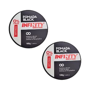 Pomada Capilar Infinity Black 160G - Kit Com 2Un
