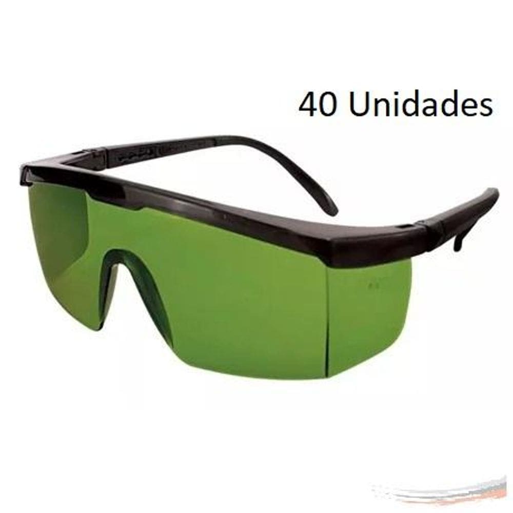 Kit 40 óculos Protetor Imperial Epi Verde Haste Regulagem Ca - UN / 40 [F103]