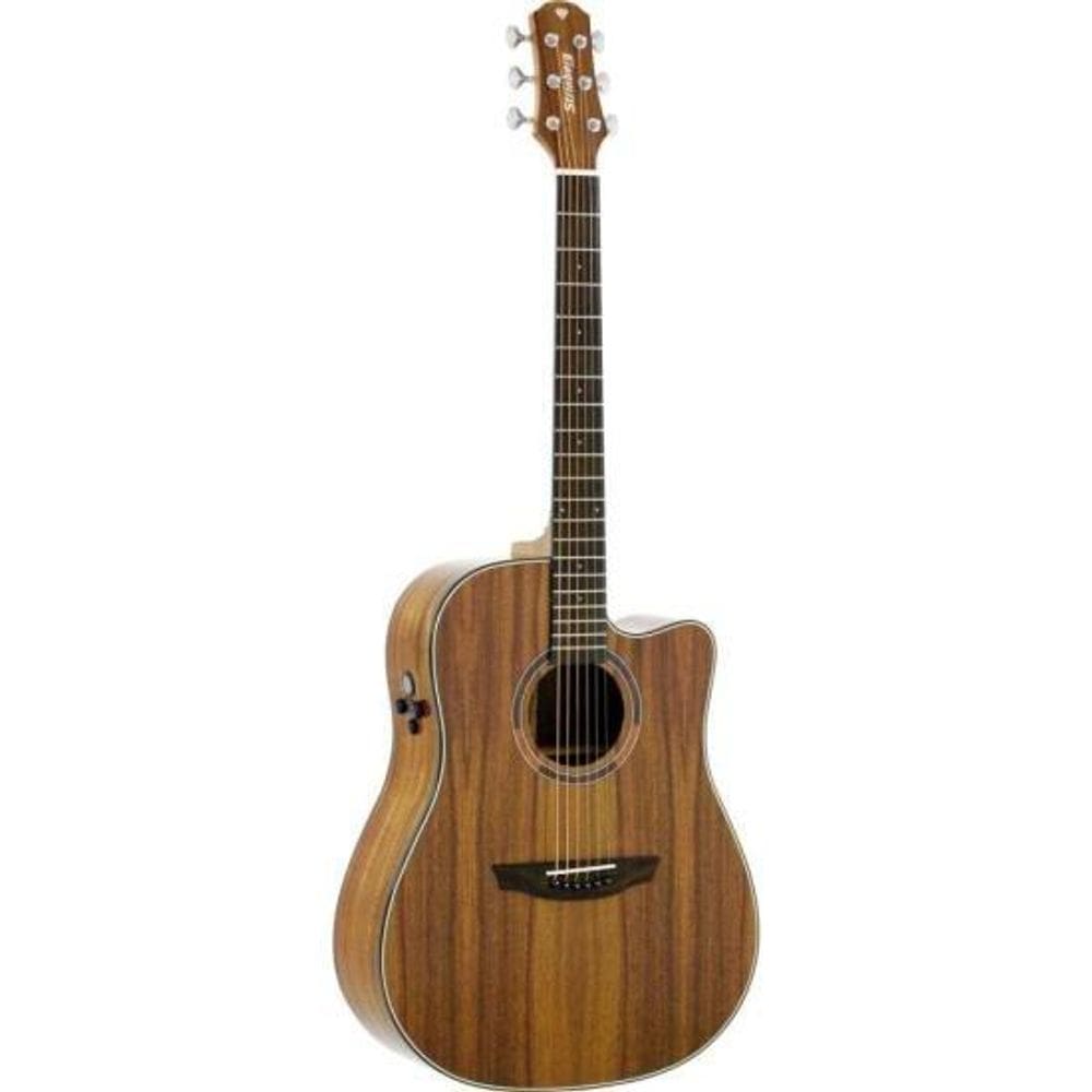 Violão Folk Strinberg Diamond DD1C Aço Eletroacústico Natural Koa [F002]