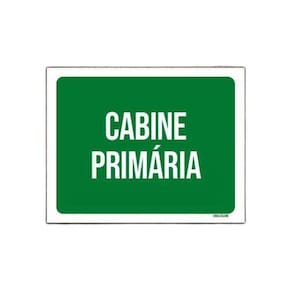 Kit 10 Placas Sinalização Ambiente Cabine Primária