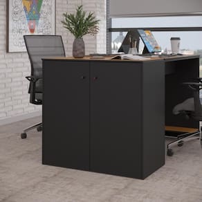 Buffet Aparador Smart Office 2 Portas e Tampo MDF Usinado 76cm