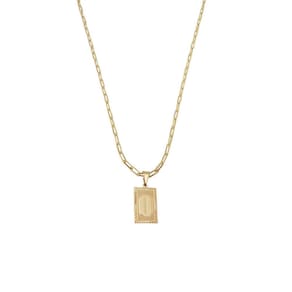 Cordão 50Cm Masculino Feminino Pingente Letra O Banhado Ouro