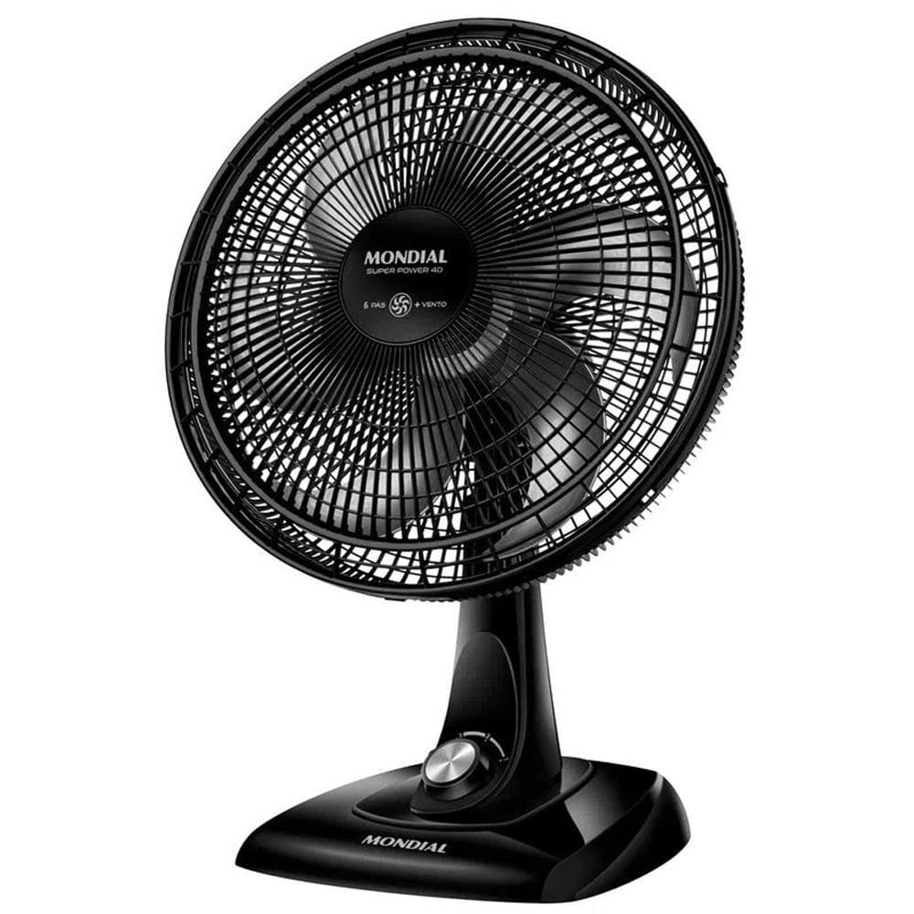 Ventilador de Mesa Mondial Super Power 40, Preto