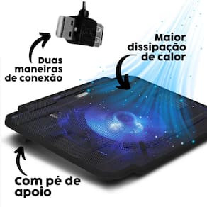 Base de Notebook C/Cooler Preto OR-9012