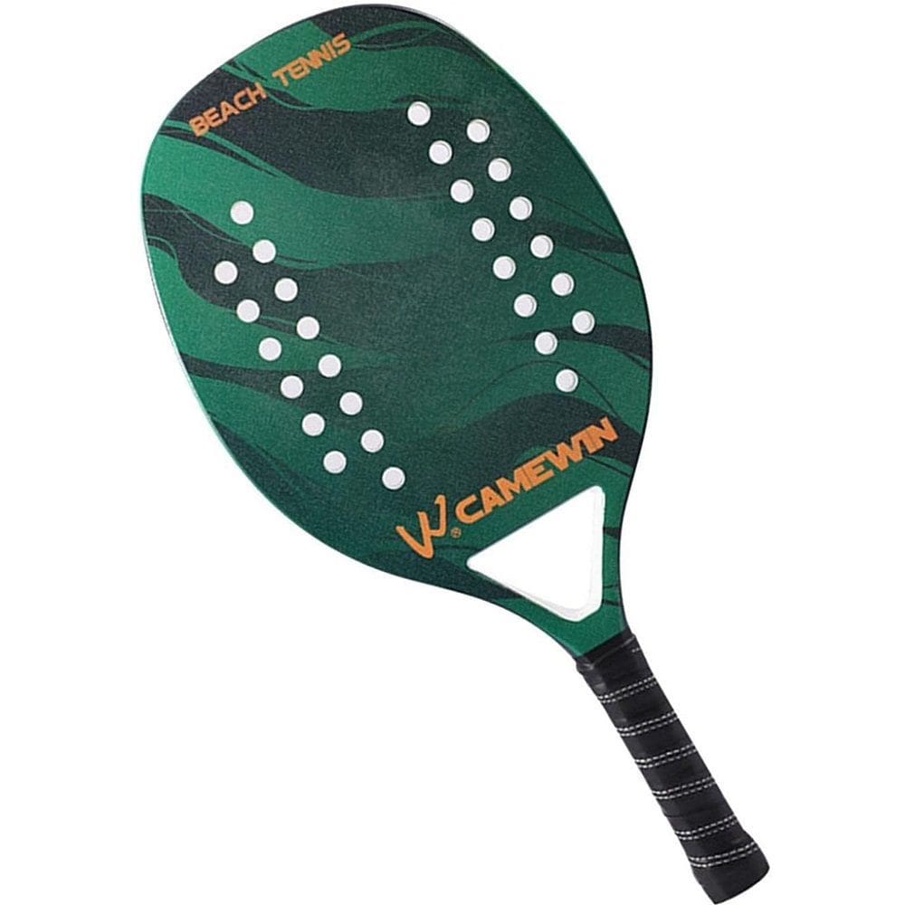 Raquete Para Beach Tennis Em Fibra Carbono Com Capa Protetora - Camewin