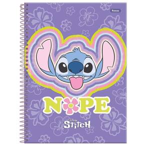 Caderno Universitário 1 Matéria 80Fls Stitch Nope Foroni