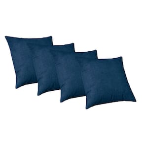 Kit 4 Capas De Almofada 50x50cm Decorativa Glamour Azul