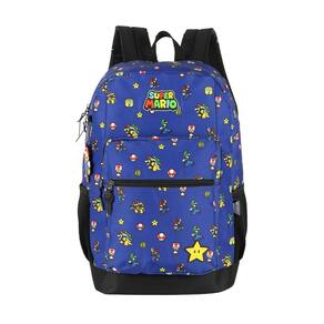 Kit Super Mario Mochila Costas + Lancheira Térmica - Azul