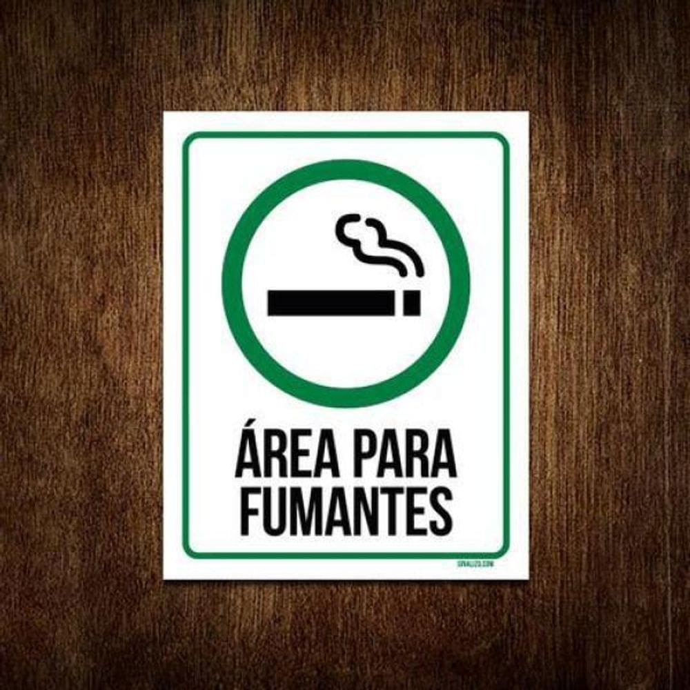 Kit 3 Placas - Área Para Fumantes