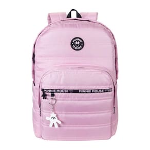 Mochila De Costa Rosa Minnie Disney Com Matelassê Xeryus