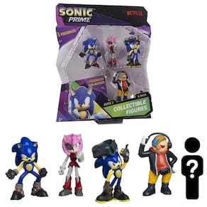 Kit 5 Bonecos Col 6,5Cm Sonic, Rose, S.Pirata E Dr. Don`T