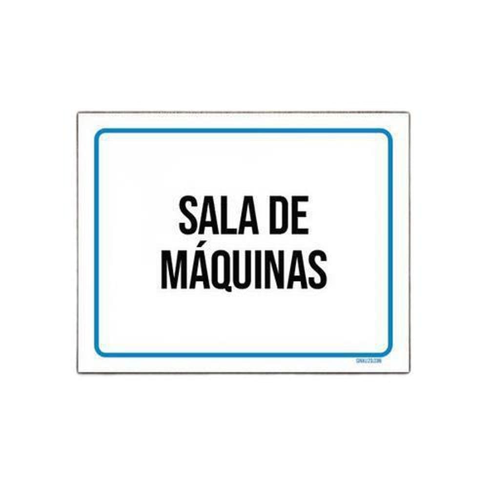 Kit 10 Placas Ambiente Sinalização Setor Sala De Máquinas