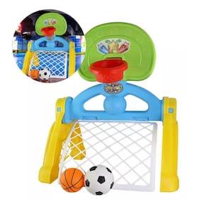 Kit Centro Esportivo Infantil Basquete Futebol Diversão