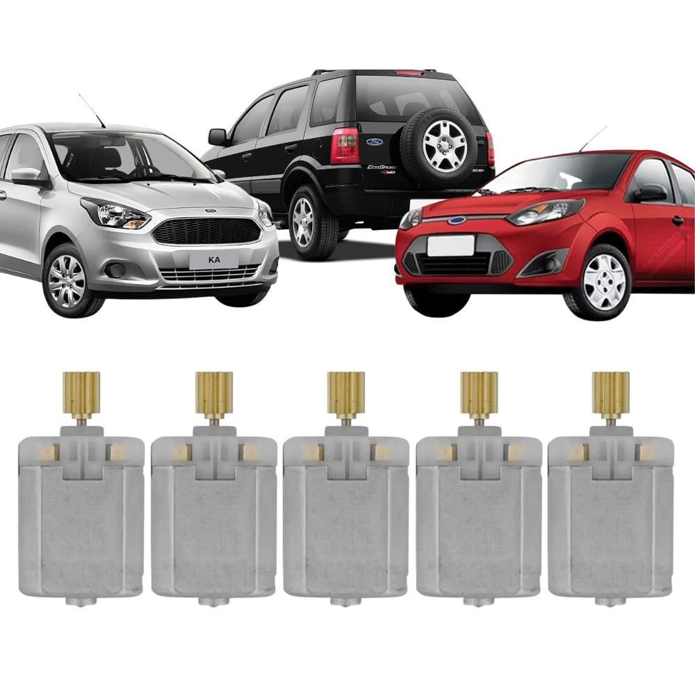 Kit 5 Motor Fechadura Elétrica Trava Porta Fiesta Ecosport [F103]