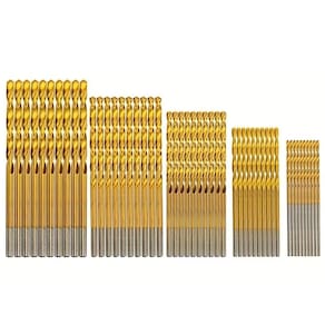 Kit 50 Brocas 1 A 3Mm Aço Rápido Hss Titânio Micro Retíficas