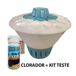 Clorador Piscina + Kit Teste 3X1 Bykall Com 50 Fitas