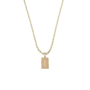 Cordão 45Cm Masculino Feminino Pingente Letra I Banhado Ouro