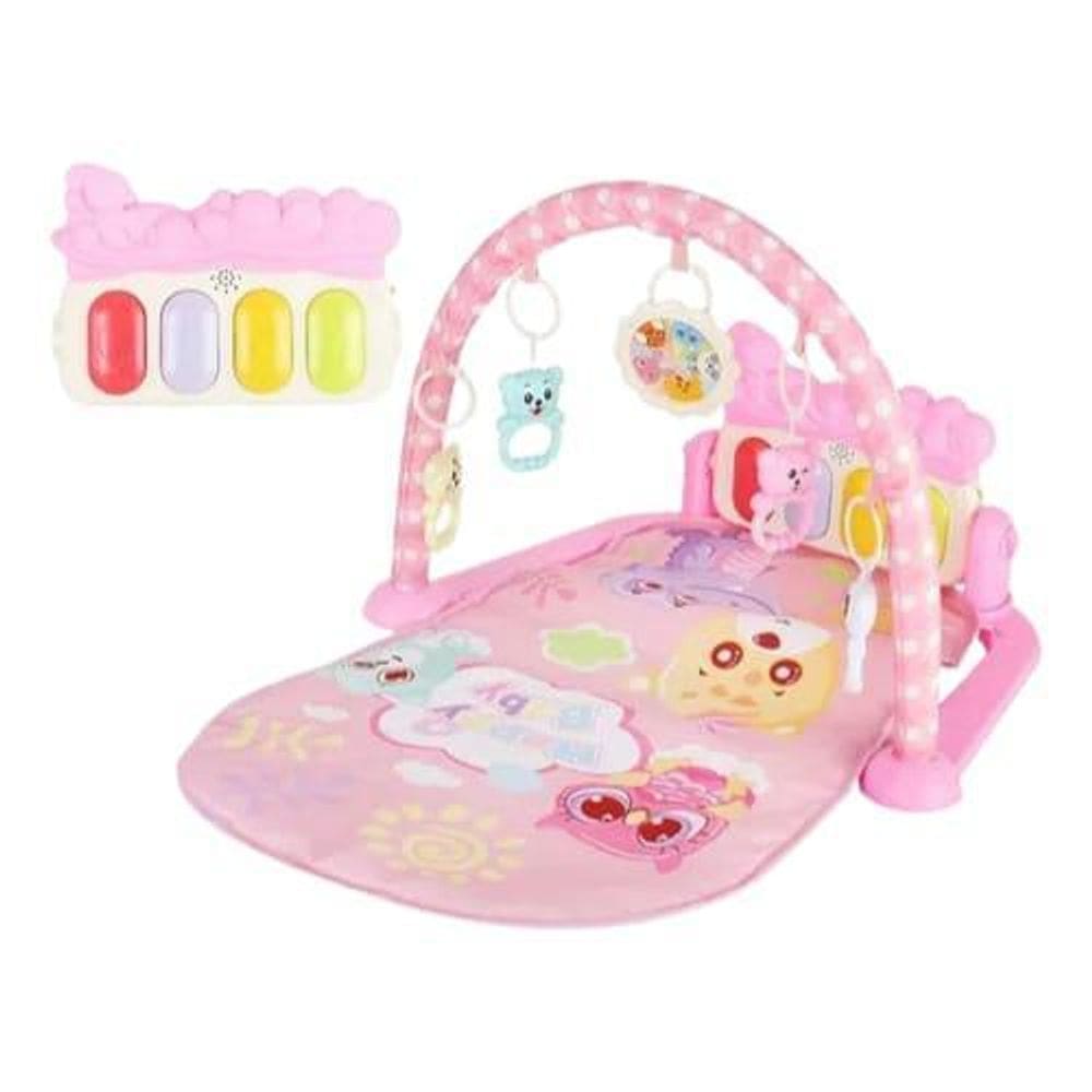 Tapete De Atividades Musical Com Piano Para Bebê Rosa -905