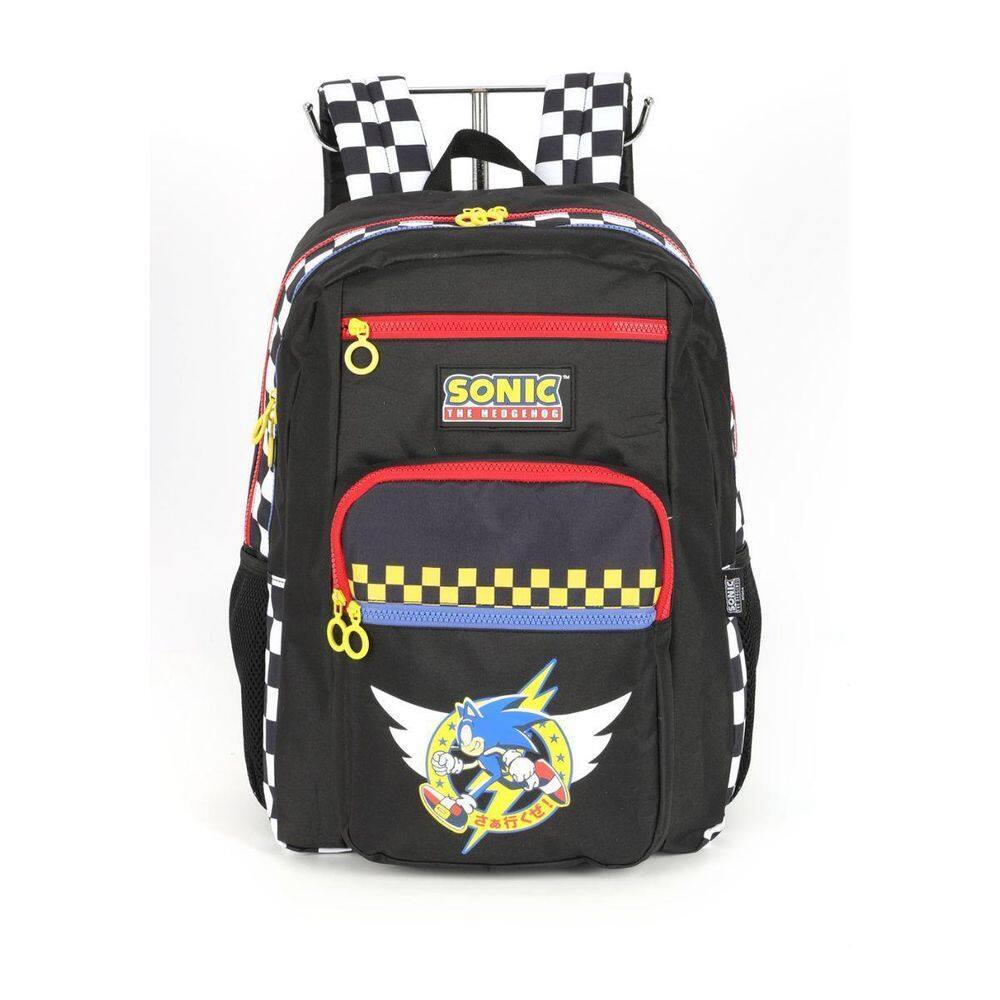 Mochila Costas Sonic Juvenil Menino Escolar Passeio - Branco