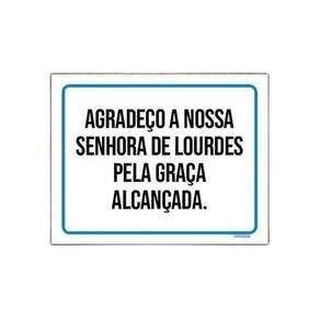 Kit 5 Placaagradeço Nossa Senhora Lourdes Graça