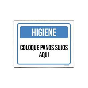 Placa Higiene Coloque Panos Sujos Aqui 18X23