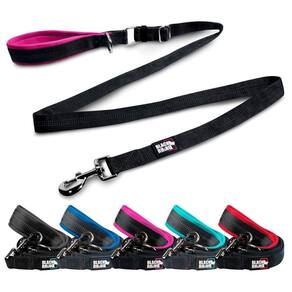 Coleira para cães Black Rhino, comprimento ajustável com alça de neoprene