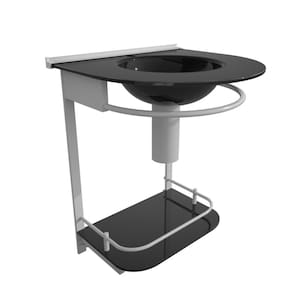 Lavabo para Banheiro Cris Mold 50,5cm X 65,5cm X 46,0cm Silver / Preto