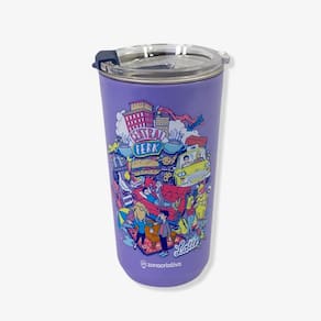 Copo Viagem com Tampa Friends 500 ml Aço Inox Zona Criativa