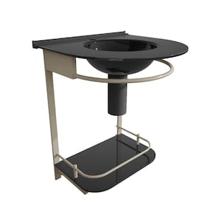 Lavabo para Banheiro Cris Mold 50,5cm X 65,5cm X 46,0cm Champagne / Preto