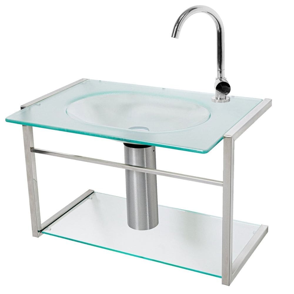 Lavabo para Banheiro Alumi 58,5cm X 40cm X 38,5cm Silver
