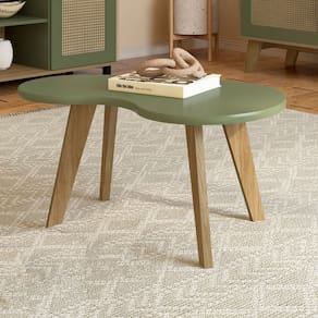 Mesa de Centro Design Orgânico e Componível Versátile Menta