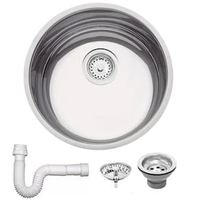 Cuba Redonda Tramontina Luna 35 BL Perfecta em Aço Inox Polido 35 cm com Válvula e Sifão 94042407