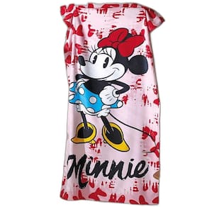 Toalha Praia Velour Döhler Minnie Rosa 76x152cm
