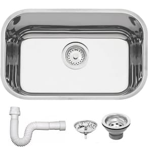 Cuba Tramontina Lavínia 47 BL Prime em Aço Inox Alto Brilho 47x30 cm com Válvula e Sifão 94022207