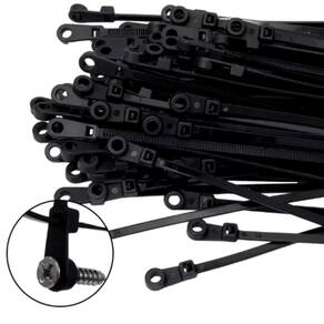 Kit 100 Abraçadeiras De Nylon Para Parafuso Fixador 4Mmx15Cm