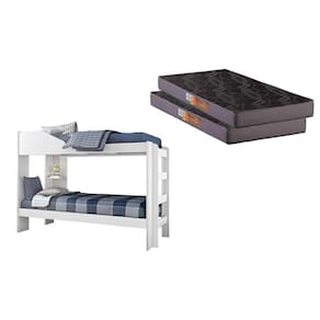 Colchão Pérola Polar (2un) + Beliche Indy Branco