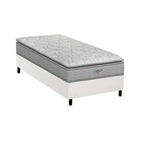 Conjunto Box Solteiro: Colchão Anatômico Probel D45 Guarda Costas Próextreme Plus + Base CRC Courano White (88x188)