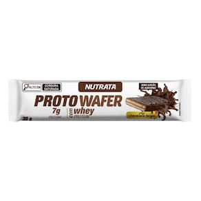 Barra Whey Proto Wafer Sabor Chocolate Belga Dispay 1Un 30G