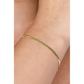 Pulseira Fita Banhado Em Ouro 18k [F027]