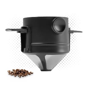 Mini Cafeteira Portátil Coador Filtro Inox Reutilizável Café